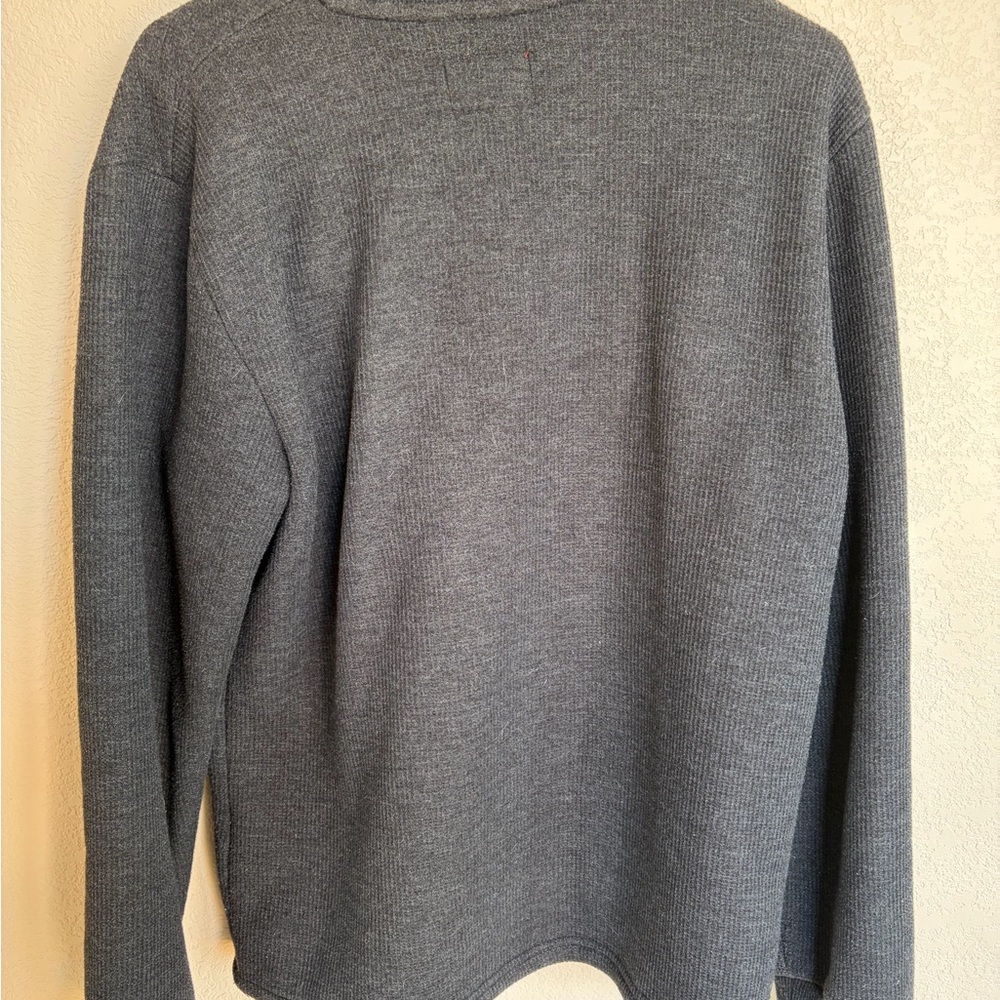Coleman Men's Charcoal Crewneck Sweater, Sherpa material inside size medium
